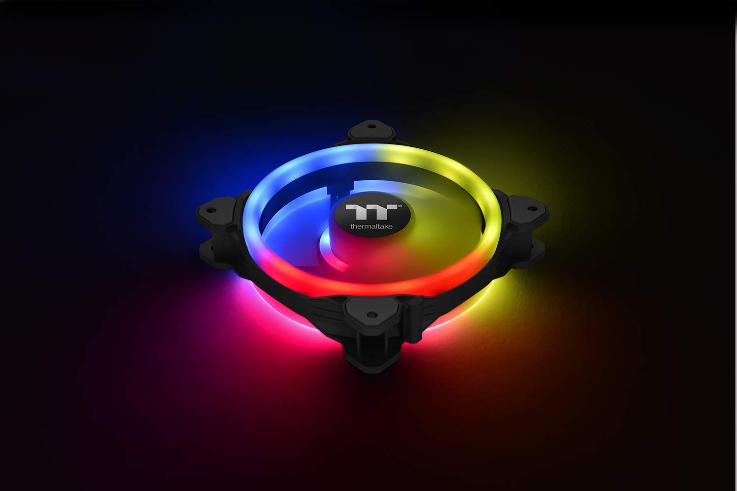 Thermaltake Riing Trio 12 RGB Ventola per PC Case con 12 LED RGB, Nero