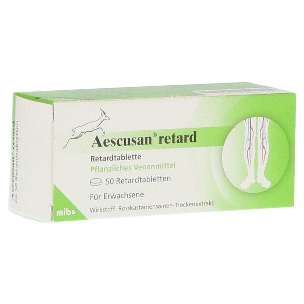 Aescusan retard Retardtabletten Pflanzliches Venenmittel, 50