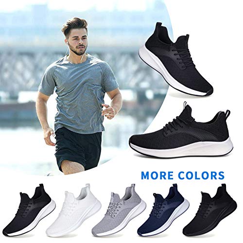 Kpp Black Mens Sneakers Athletic Shoes - Slip On Memory Foam Tennis Walking Shoes Comfortable Lightweight Sports Workout Running Basketball Sneakers Size 12 #TOP7