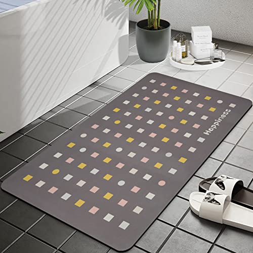 Hera Beauty Super Absorbent Bath Mats For Bathroom, Stain Resistant Bathroom Rugs, Non-Slip Bath Rugs, Machine Washable Stylish Bathroom Mats (Colorful Small Plaid, 31.5" L X 19.7" W) #TOP28