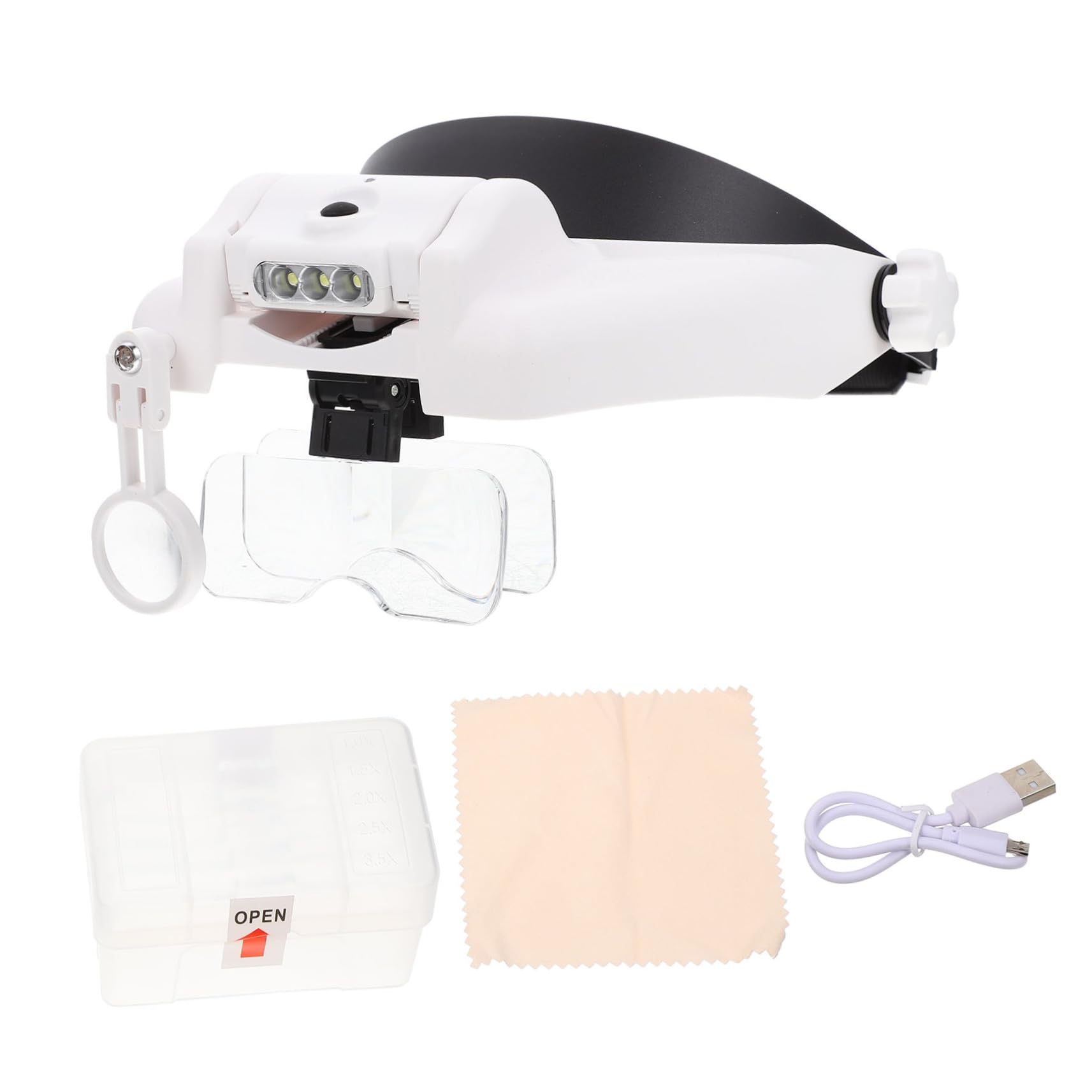 Loupe frontale avec LED Healeved pour cils et bijoux