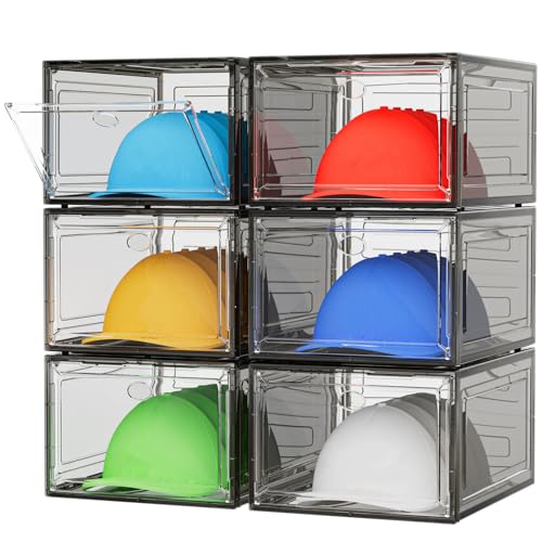 YKLSLH Hat Organizer Box, 6 Boxes for 40 Pack Hats,