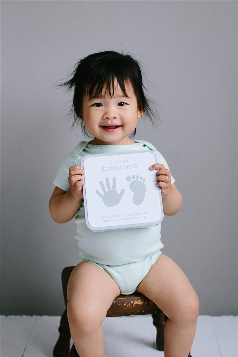 Pearhead Babyprints - Lata cuadrada, color gris