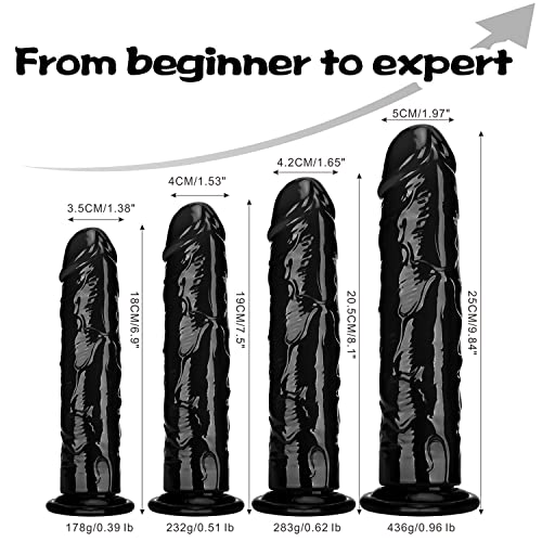 Miniatura 2 de Consolador Pequeño, Suave Y Realista, Juguete Sexual De Gelatina Transparente Con Fuerte Ventosa Para Mujeres Hombres Gays, Juguete Sexual Para Adultos Y Juegos Black, 19 Cm