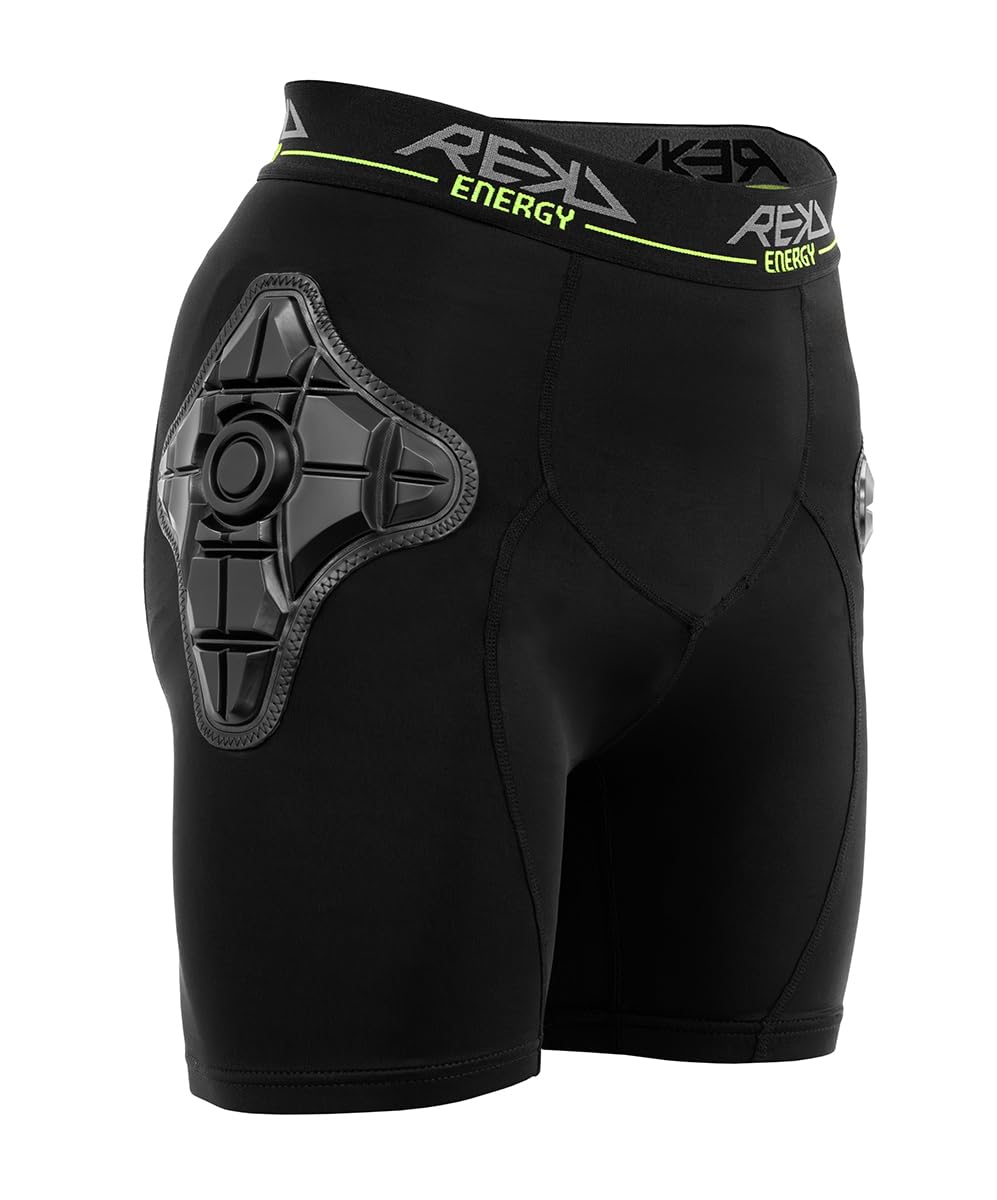 REKD Energy Pro Impact Shorts mit formuliertem Schaumstoff für verbesserten Aufprallschutz, bequeme Crashhose für eine Reihe von Actionsportarten, maschinenwaschbar, Uni für Jugendliche und