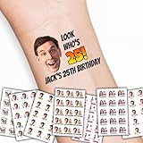 LLLGSH Tatouages Temporaires Personnalisés - Tatouages​personnalisés avec Visage Photo Nom Logo - Imperméable Tatouage - pour Mariage, Anniversaire, Fête, Cérémonie de Graduation (12 Style)