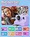 Anchioo Instant Camera Toys for Age 3-12 Girls Boys Christmas Birthday Party Gift Ideas - 2.4 inch IPS Screen Kids Digital Camera with 1080P Video Recorder 32GB SD Card with 3 Paper Rolls Purple