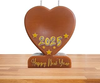 Happy New Year Candle | Chocolate Scented Candle with Twin Wick | Celebration Candle for 2025 | Best for New Year Gifting
