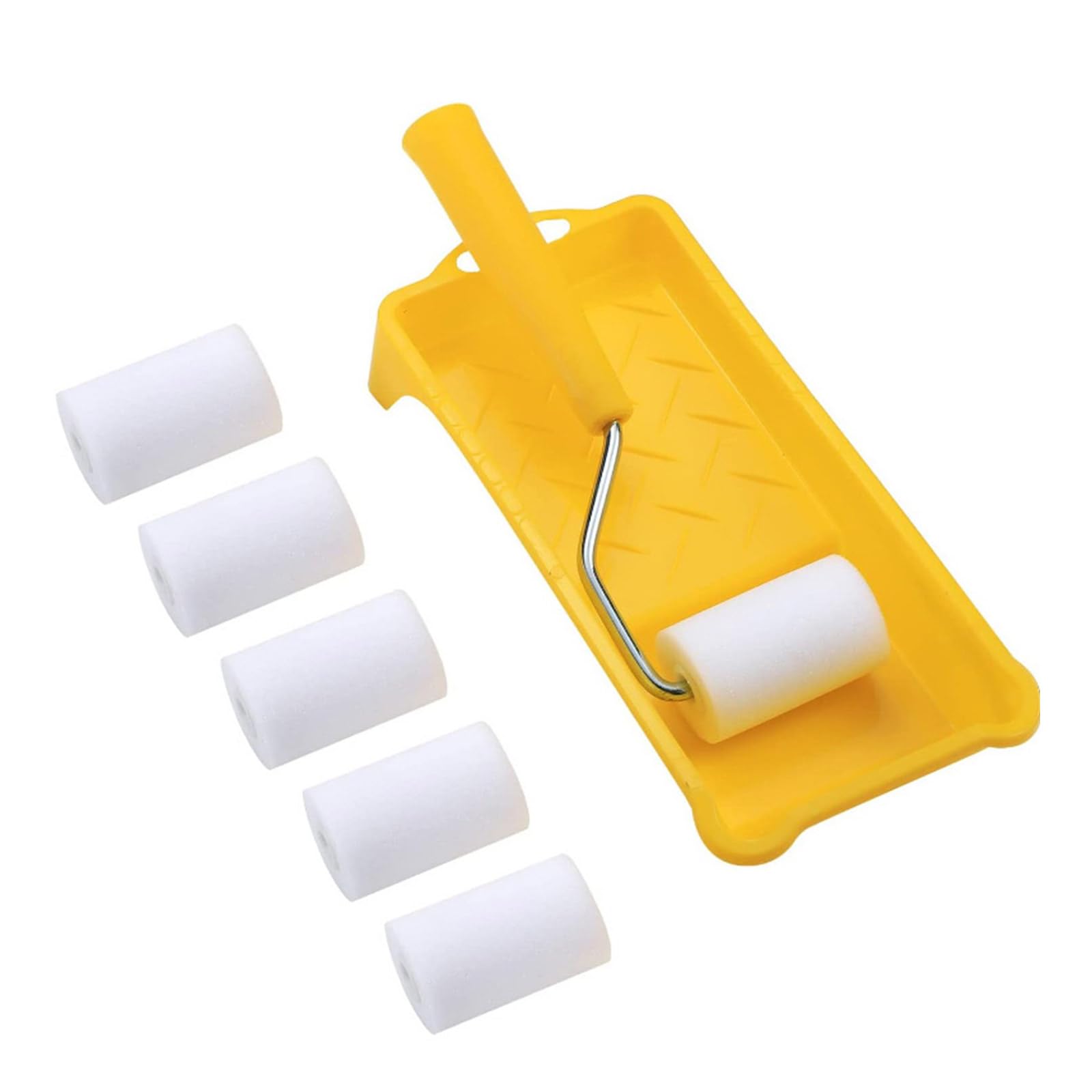 Buxuaaaa 2 Inch Small Paint Roller Set Compact Sponge Easy Storage Case Upgrades For Edges Smooth Finishes Small Painting Tool For Projects