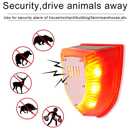 image for Rauwseul Burglar/Anti-Intrusion Trip Alarm, Solar Outdoor Indoor Sound