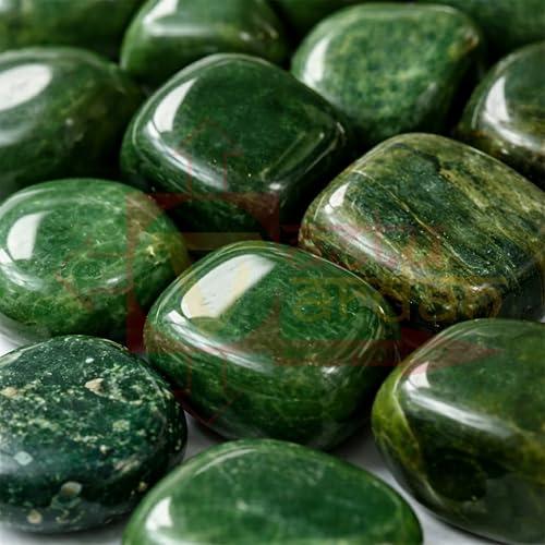 Image of Crystal Green Zade Tumble Stone | 50 gm Tumbled Gemstones | Reiki Healing Stones | Home Decor Pebbles | Aquarium Gravel | Garden & Table Decor