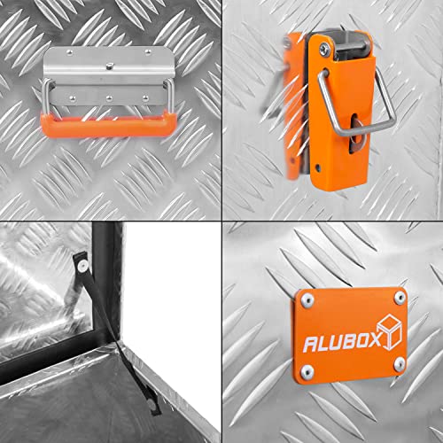 Foto von alubox Werkzeugkiste Riffelblech ABX-RL36 Aluminium 1,5mm Werkzeugkiste leicht und robust 36 Liter