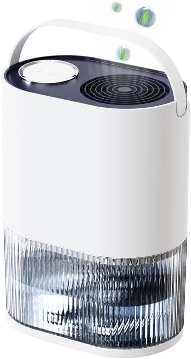 2000ML Dehumidifier for Home – Quiet Moisture Absorber with LED Light & Auto Shut-Off, Portable Air ...