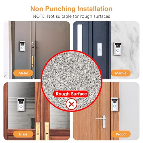 image for QIBOX Adhesive Video Doorbell Mount Compatible for Ring/Blink Wireless