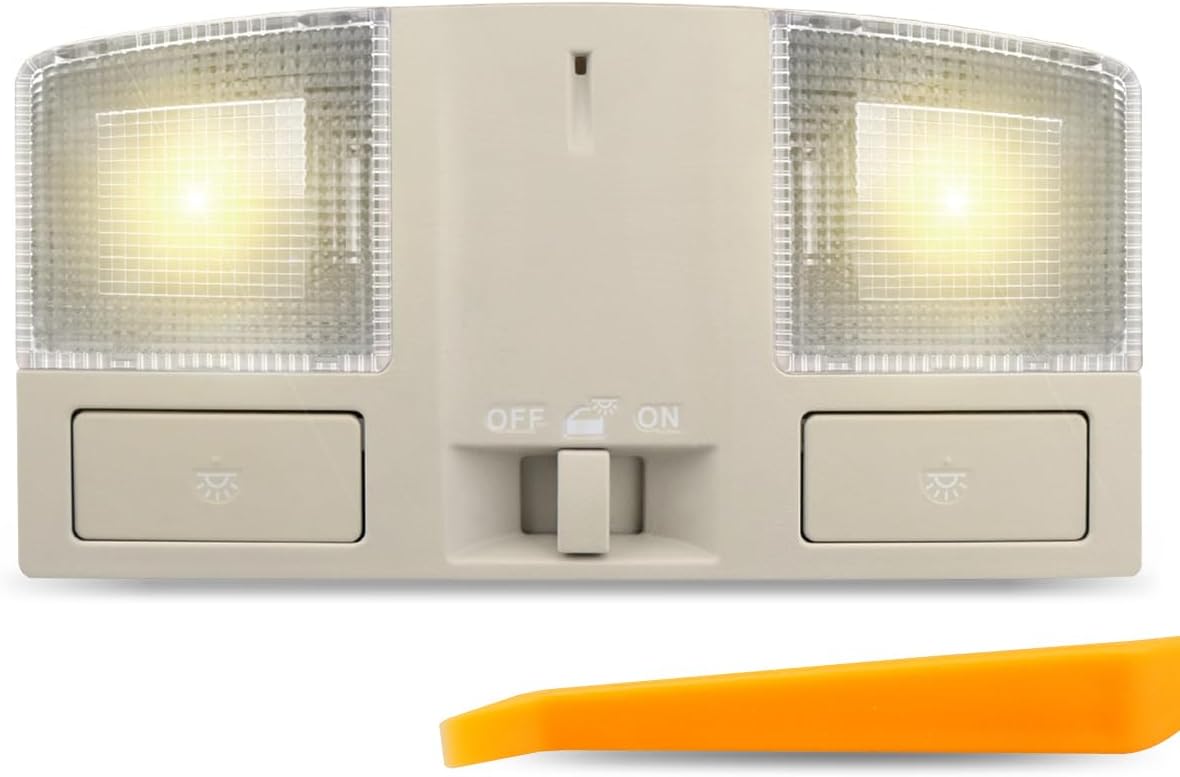 Overhead Console Dome Light Replacement LED Interior Roof Map Reading Lamp Fit for Mazda 3 2010 2011 2012 2013, Replace BBM4-69-970B-75 Without Sun Roof Mirror Side Lamp