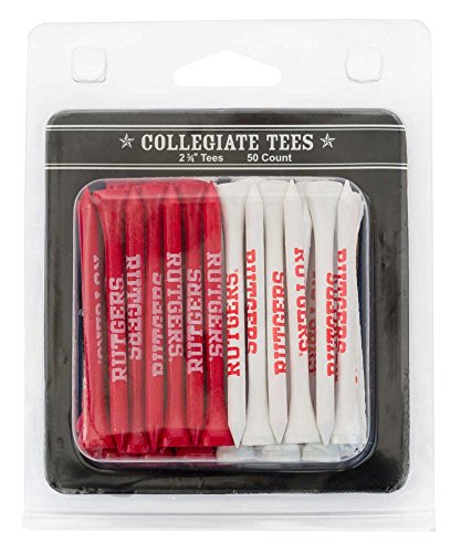 Team Golf NCAA Rutgers Scarlet Knights 2-3/4" Golf Tees, 50 Pack, Regulation Size