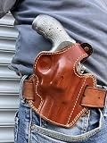 Cal38 Leather Belt OWB Holster for SW 686 Plus Barrel 2.5 (R.H) TAN