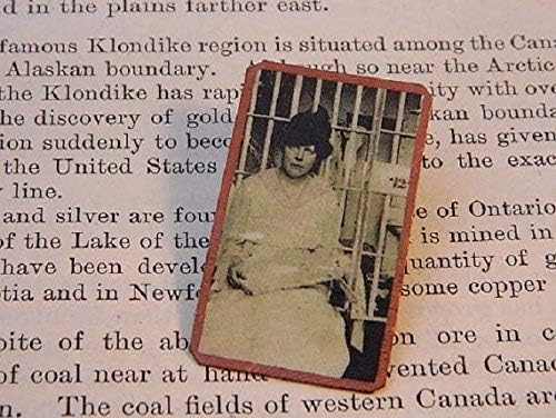 Lapel Pin Suffragette Lucy Burns Feminist Art Brooch Mixed Media Jewelry