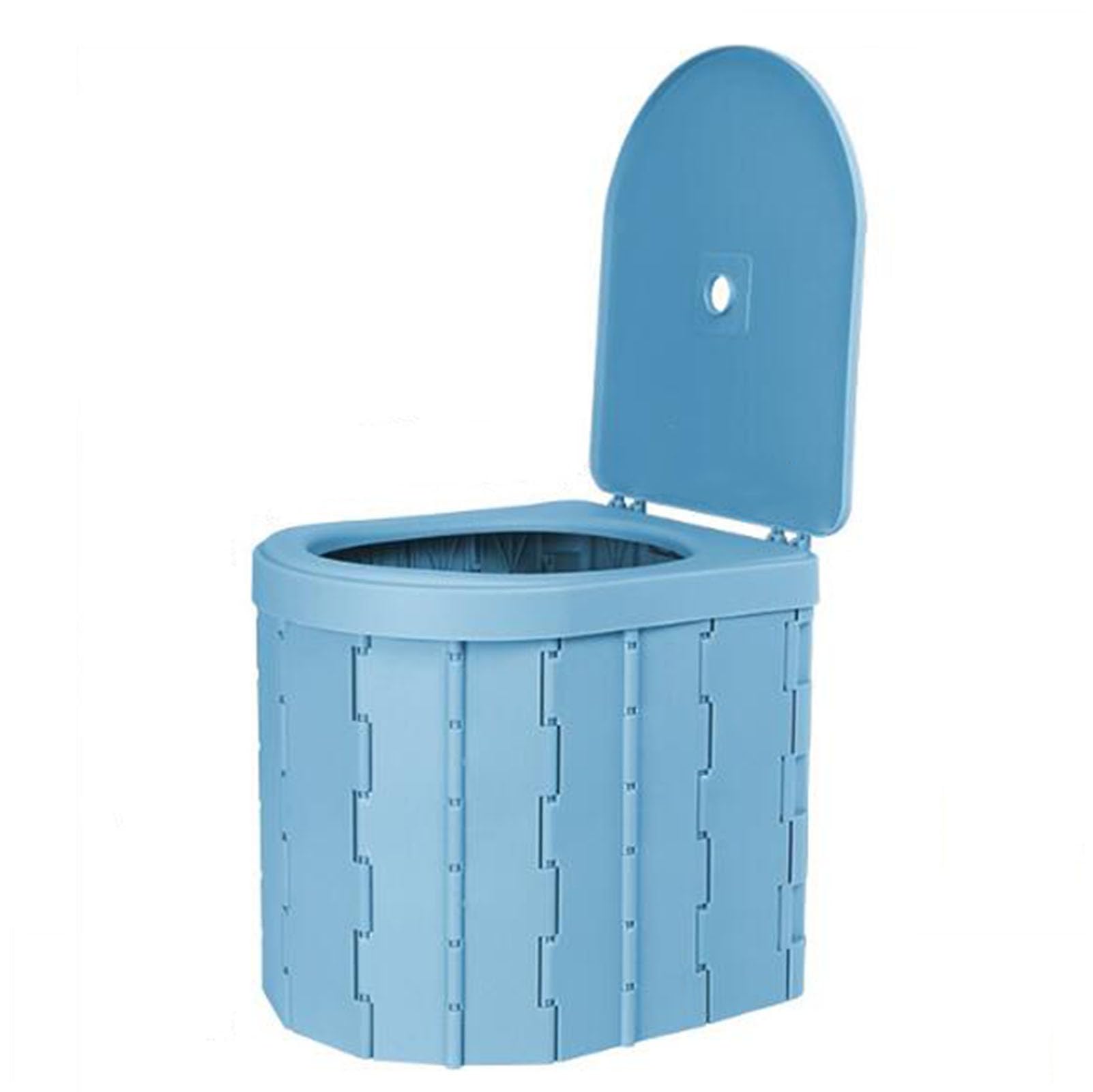 Kompaktowa toaleta podróżna dla dorosłych, lekka toaleta kempingowa, składana toaleta zewnętrzna z pokrywą, bardzo wysoka toaleta awaryjna do samochodu,Blue,without tent