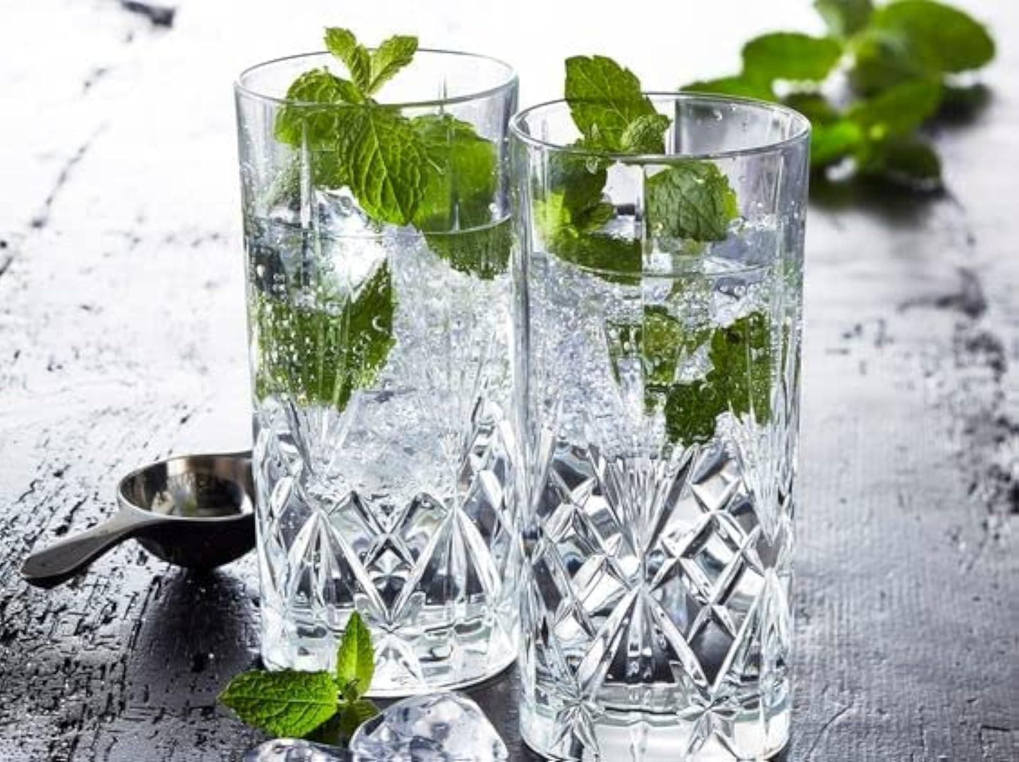 Italian Premium Square Highball Glasses, Set of 4