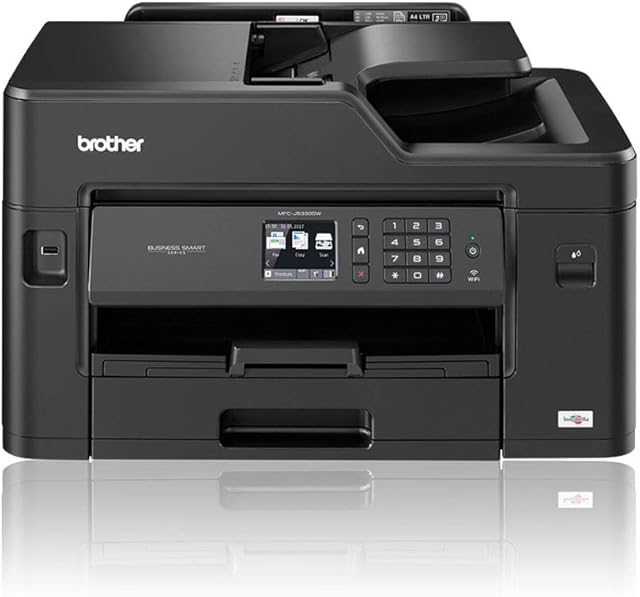 Brother MFC-J5330DW Colour Inkjet Printer - All-in-One, Wireless/USB 2.0/Network, Printer/Scanner/Copier/Fax Machine, 2 Sided Printing, A4 Printer/A3 print capability, Small Office/Business Printer