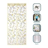 Magnet Fliegengitter Tür Insektenschutz, Moskitovorhang Einfach Zu Montieren Luft Kann Frei Strömen zum Kindern Haustier Terrassentür-80x210cm(31x83inch)-F