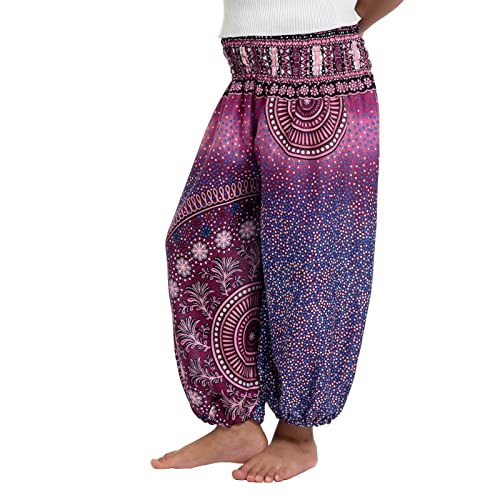 Image of Unisex Little Kids Yoga Trousers Bohemian Beach Pants Baggy Harem Activewear for Boys and Girls Age 3-10