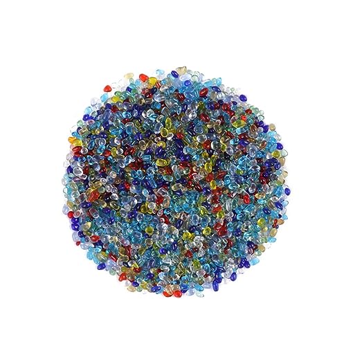 AOKWAWALIY Perles de remplissage de vase, vase coloré, cheminée, vases décoratifs pour aquarium, vases à fleurs, pour centres de table, cristaux de dispersion, billes, gravier, verre
