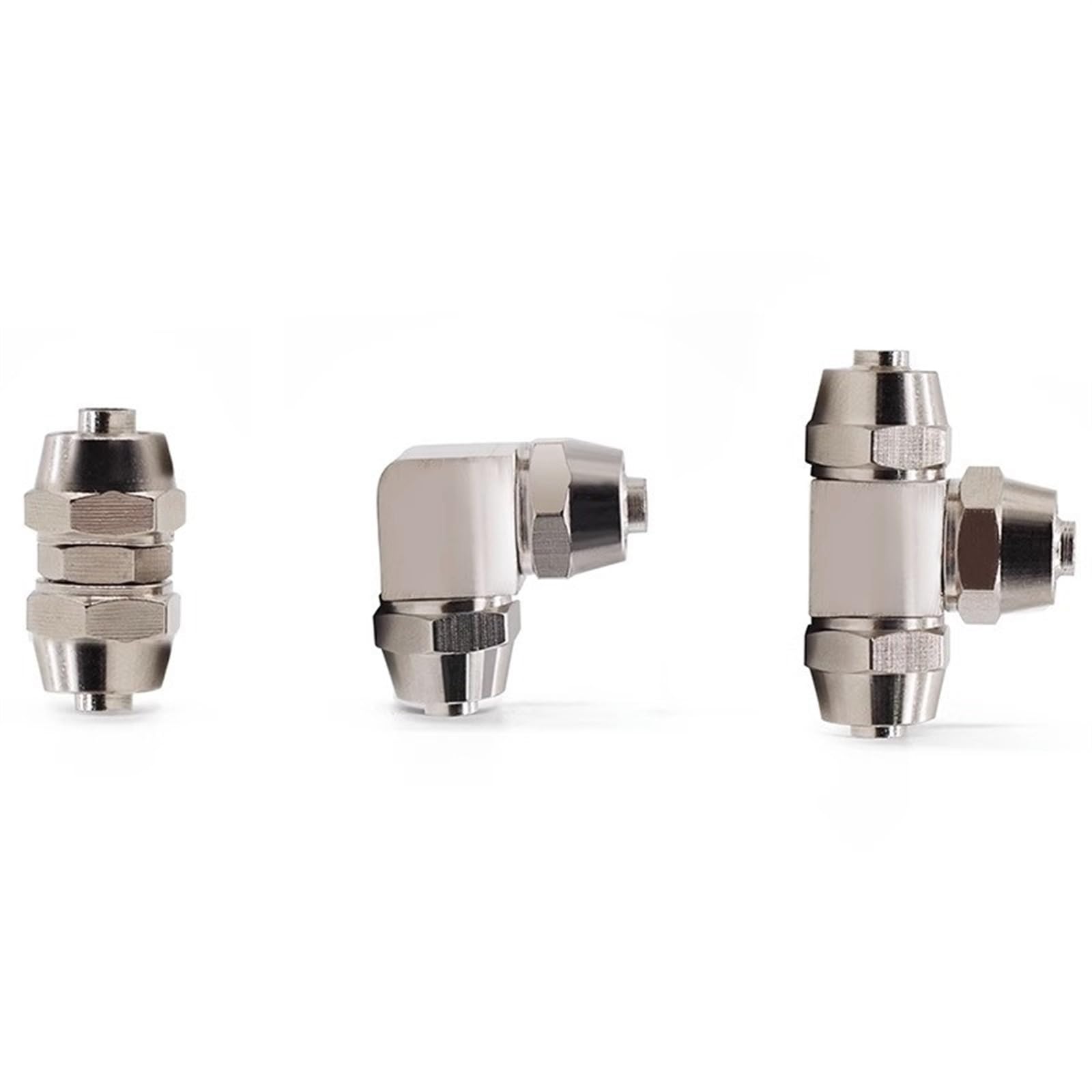 Raccordo rapido pneumatico in metallo PV PE PU OD 4 6 8 10 12 14 16 MM Connettore rapido aria for tubo flessibile Giunto rapido 10 pezzi(K-PV4)