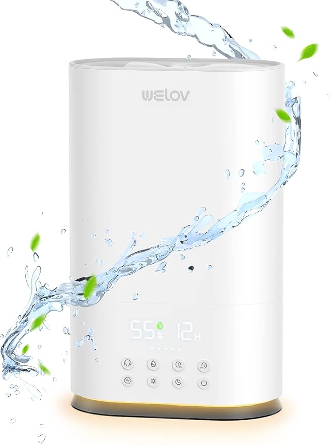 WELOV Cool Mist Humidifiers for Bedroom, 6L BoostMist Room Humidifier for Large