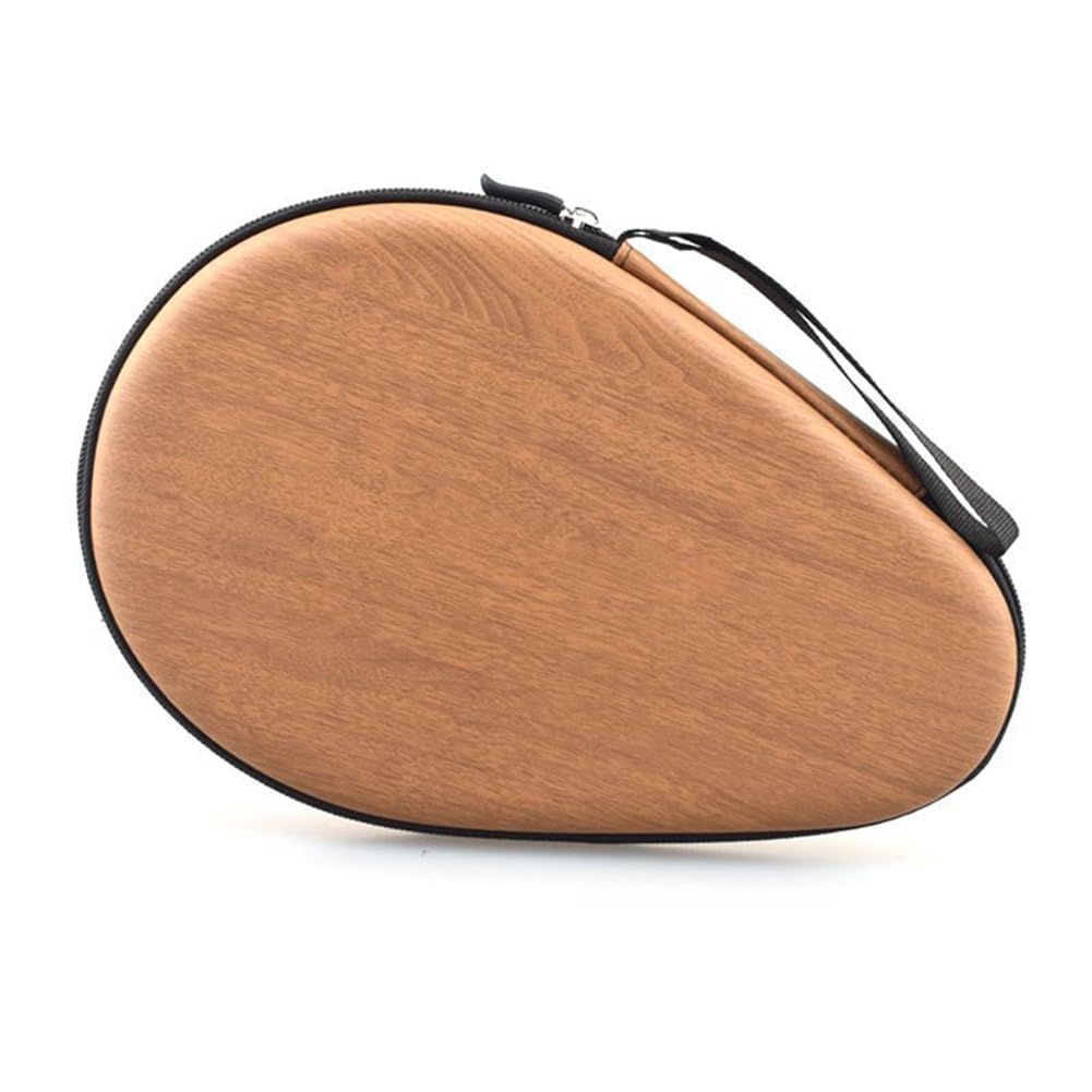 Table Tennis Racket Case, Hard EVA Ping Pong Paddle Case, Portable Shockproof Protector for Wood Grain Blade and Board - Red