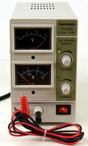 Tekpower TP1503C, 15V/3A Linear DC Power Supply, Analog Display with Alligator Banana Connector - Thumbnail 2
