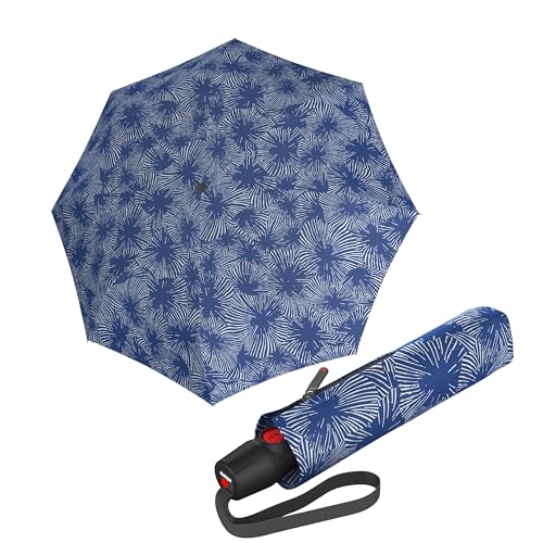 Knirps T.200 Automatic Travel Umbrella for Rain, Windproof, Doodle Blue