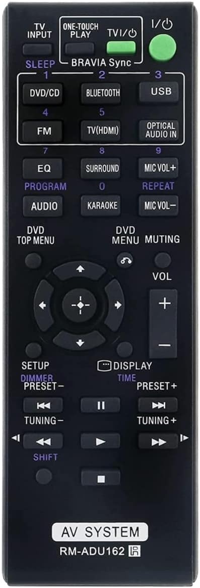 Remote Control Compatible for Sony DAV-DZ350 DAV-DZ650 DAV-DZ950 DAVDZ350 DAVDZ650 DAVDZ950 DVD Home Theatre System Remote (RM-ADU162)