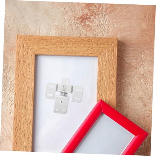 Image of NUOBESTY 6Pcs Adjustable Picture Frame Hooks Heavy Duty Art Hanging Hardware for Large Frames Flexible Height Angle for Gallery Walls Discreet Mounting
