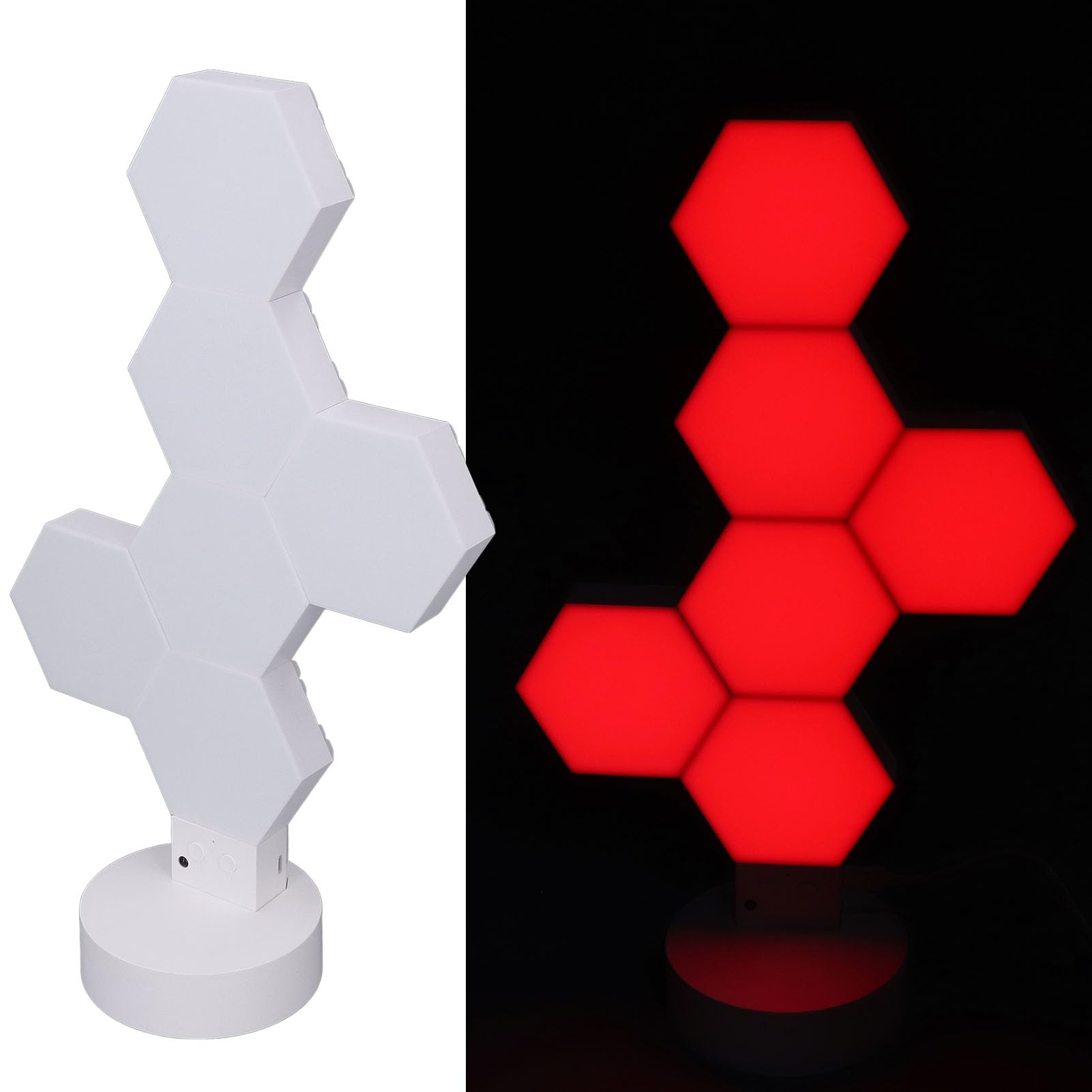 Hztyyier Regulowane Oświetlenie RGB do Oświetlenia ściennego do Gier z Pilotem do Synchronizacji Muzyki, 6 Szt
