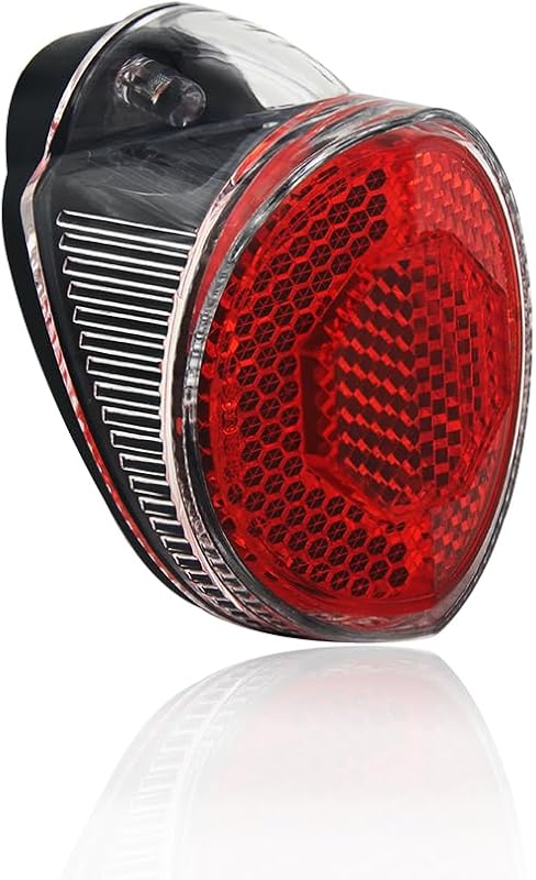 Red Retro Oval Rear Bicycle Mudguard Fender Cycling Safety Warning Reflectors for Cruiser Bikes