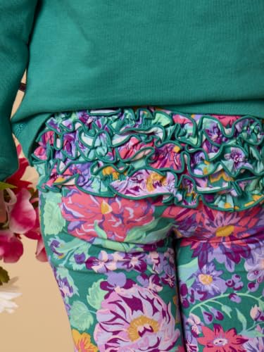 Image of RuffleButts Baby /Toddler Girls Stretchy Flare Pants w /Ruffles