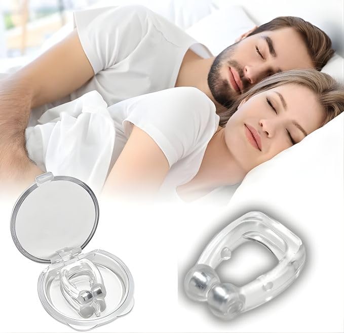 Anti Snoring Device 1 Pcs - Silicon Nose Clip Snoring Stopper Anti Snore Reusable Device for a Peaceful Night's Sleep, Snore Free Nose Clip for Men & Women Professional Reusable Sleep Aid for Instant Snore Relief & Natural Nasal Dilation – With Travel Case (White) (1)-image-14