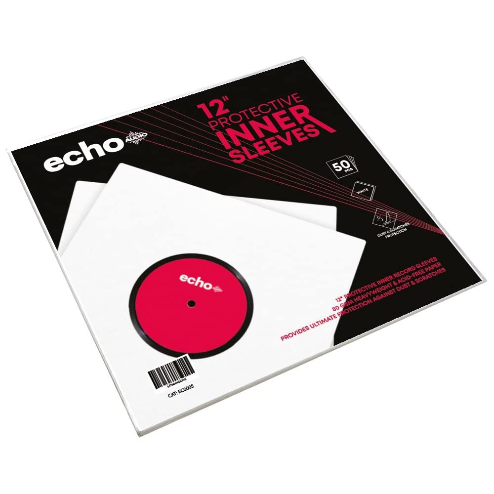 12 Inch Vinyl Record Inner Sleeves | Acid Free 16lb Paper | 12 x 12 inch | Ideal Protection for Your LP Album Collection (50 Pack)