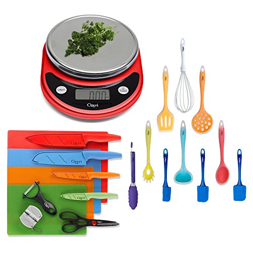 The Ozeri Kitchen Essentials Bundle, With Kitchen Scale, Chef Knives & Cutting Mats, And Silicone Utensils. #TOP15