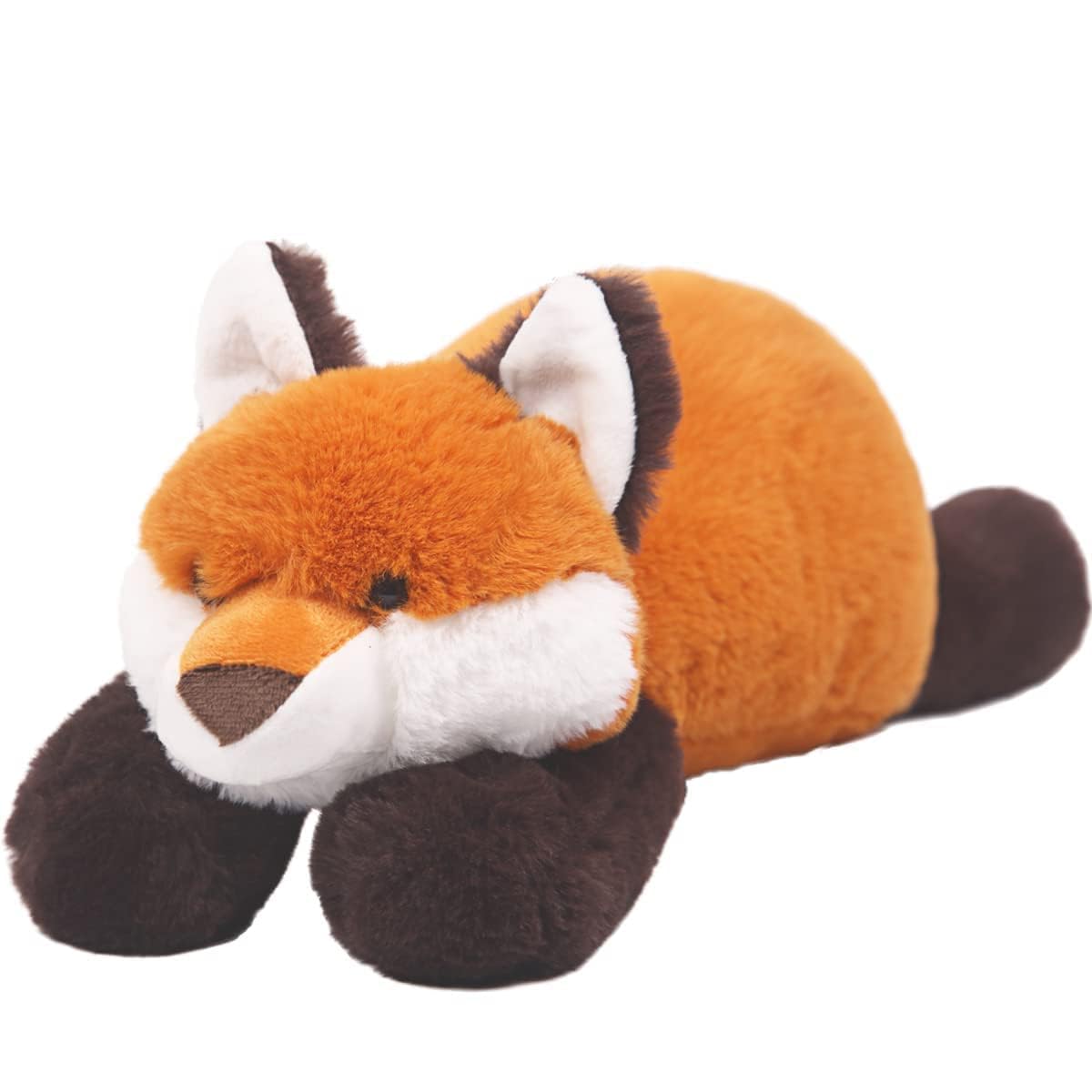 Soft 22in Red Fox Stuffed Animals: Fox Plush Cute Cuddly Body Pillow Hug Sleeping Fluffy Wild Animal Toys Bed Decor Plushie Doll Friends Family Member