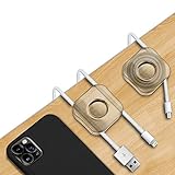 2 in 1 Reusable Cable Organizer Versatile Clip MACLESFIELD [2 Pack] Nano Gel Double Sided Adhesive Pad Non Slip Cord Management, Super Strong Grip Heavy Duty Durable Sticky Pad