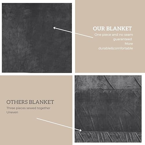 Miniatura 5 de Manta de forro polar extragrande King de 120 x 100 pulgadas, suave, acogedora, cálida, gigante extra grande de 10 x 8.3 pies para cama, sofá, sofá,