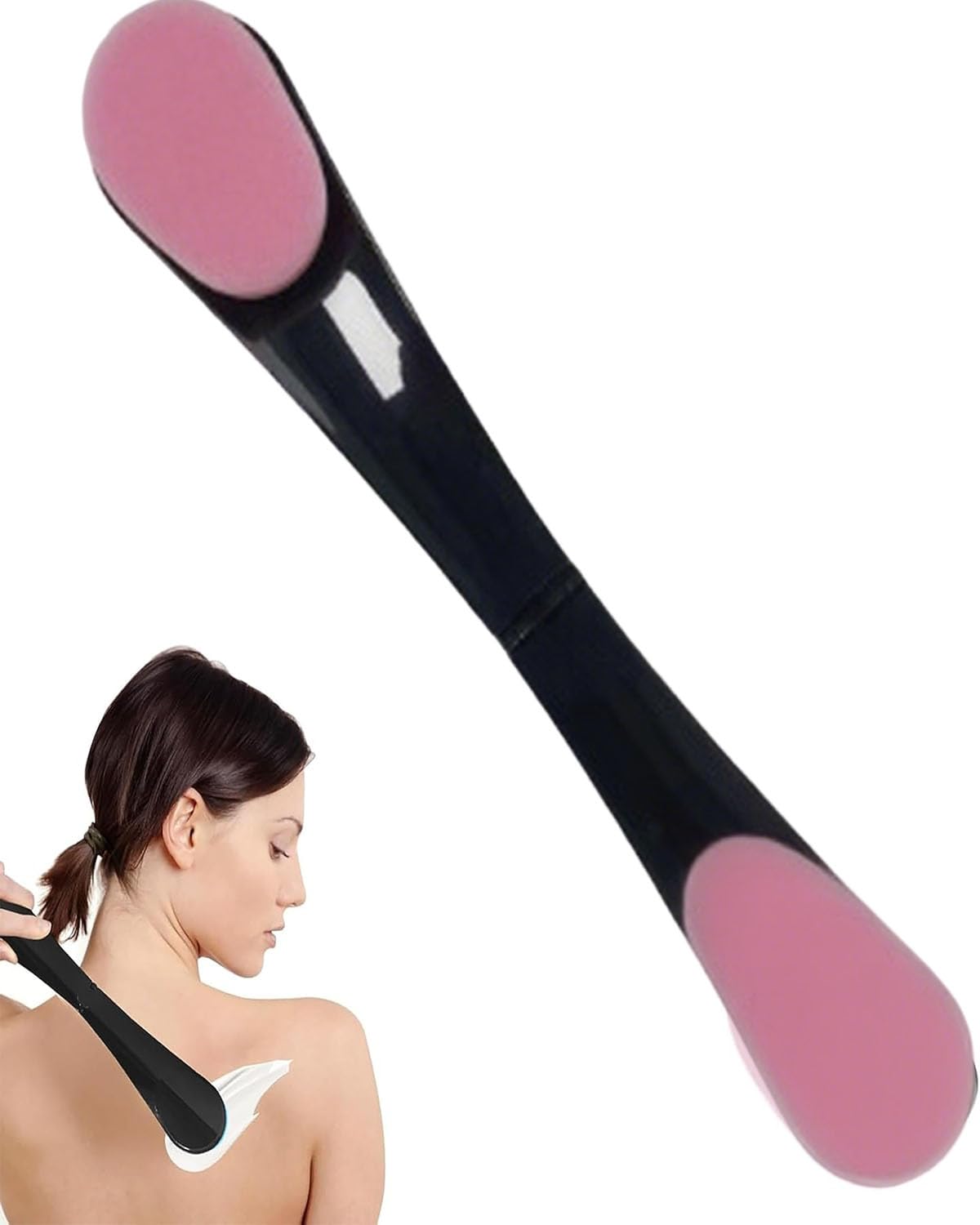 Lotion Applicator for Back, Pink Foldable Back Brush for Body Massage, Handheld Self Moisturizer Cream Lotion Applicator, Easy to Use for Legs, Arms and Back During Shower-image-31