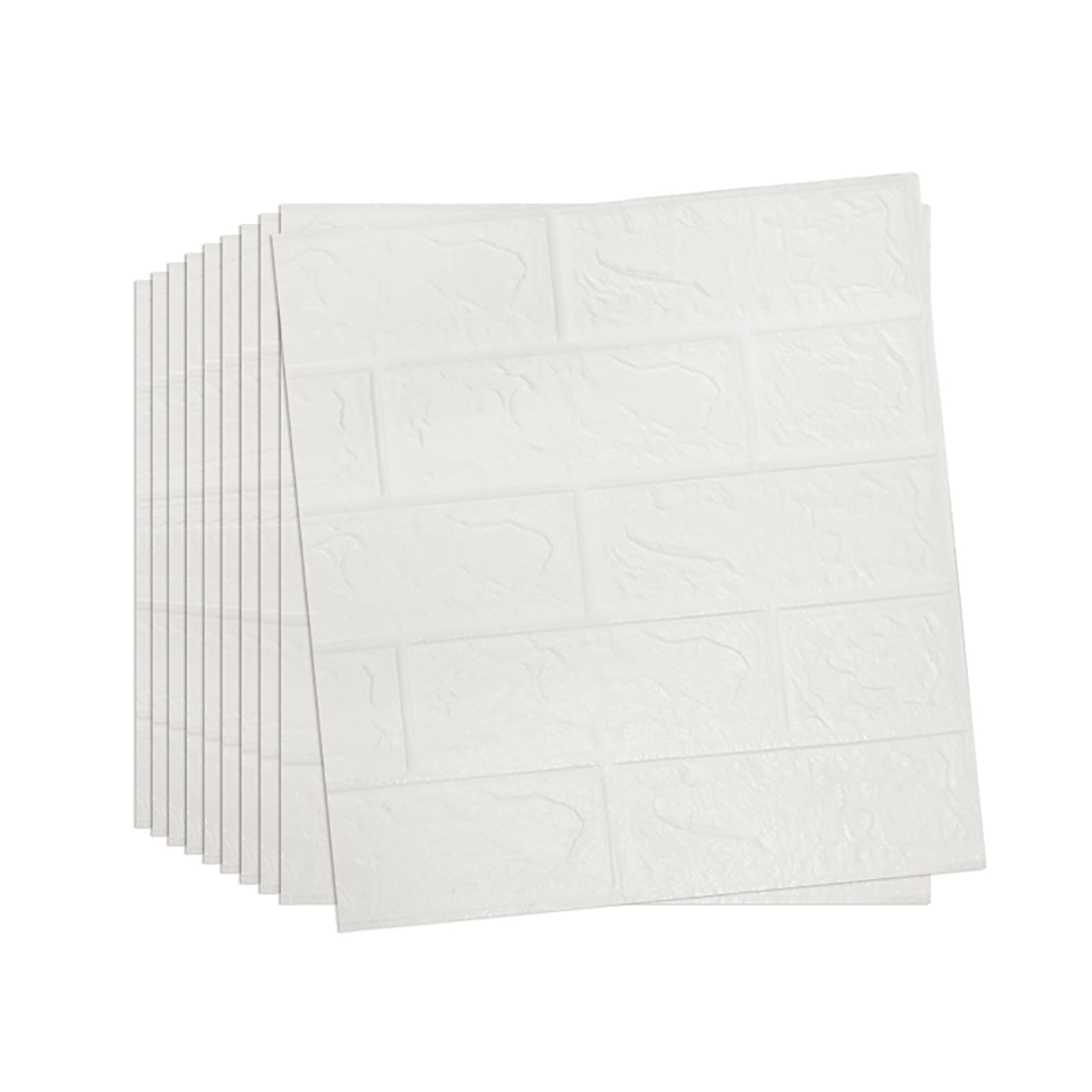 Tarwanear 20PCS White Brick Wallpaper 38×35cm 3D Wall Panels Brick Pattern Self Adhesive Wall Tiles Masonry Effect Waterproof Wall Stickers for Bedroom Living Room Kitchen — image 1