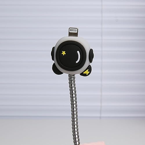 Miniatura 8 de Funda de cargador compatible con iPhone 20 W, adaptador de corriente USB-C, cargador 3D, diseño de dibujos animados, cubierta protectora de cable