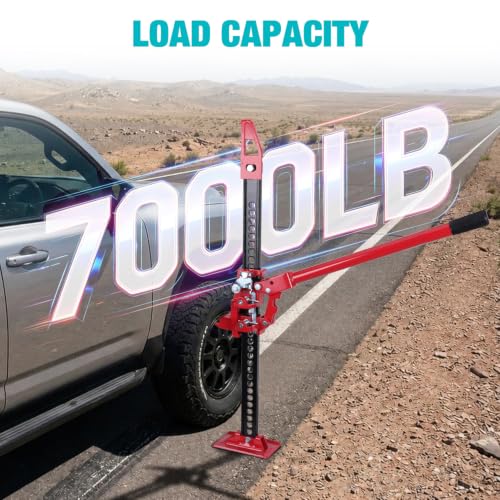 Image of Nilight Farm Jack 33 inch, Utility High Lift Ratcheting Off Road Jack | 7000 lbs /3 Ton Capacity