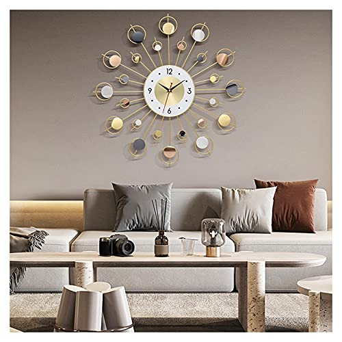 Horloges murales en métal 3D grande taille pour la décoration moderne