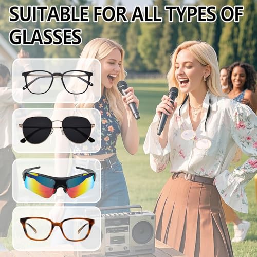 Sangles de lunettes réglables confortables, lot de 4 cordons noirs sans queue - 4